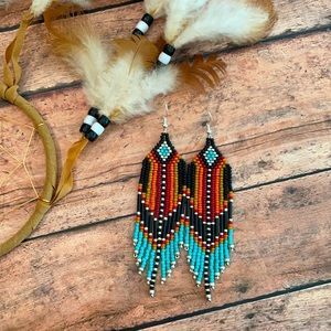 Western beaded earring